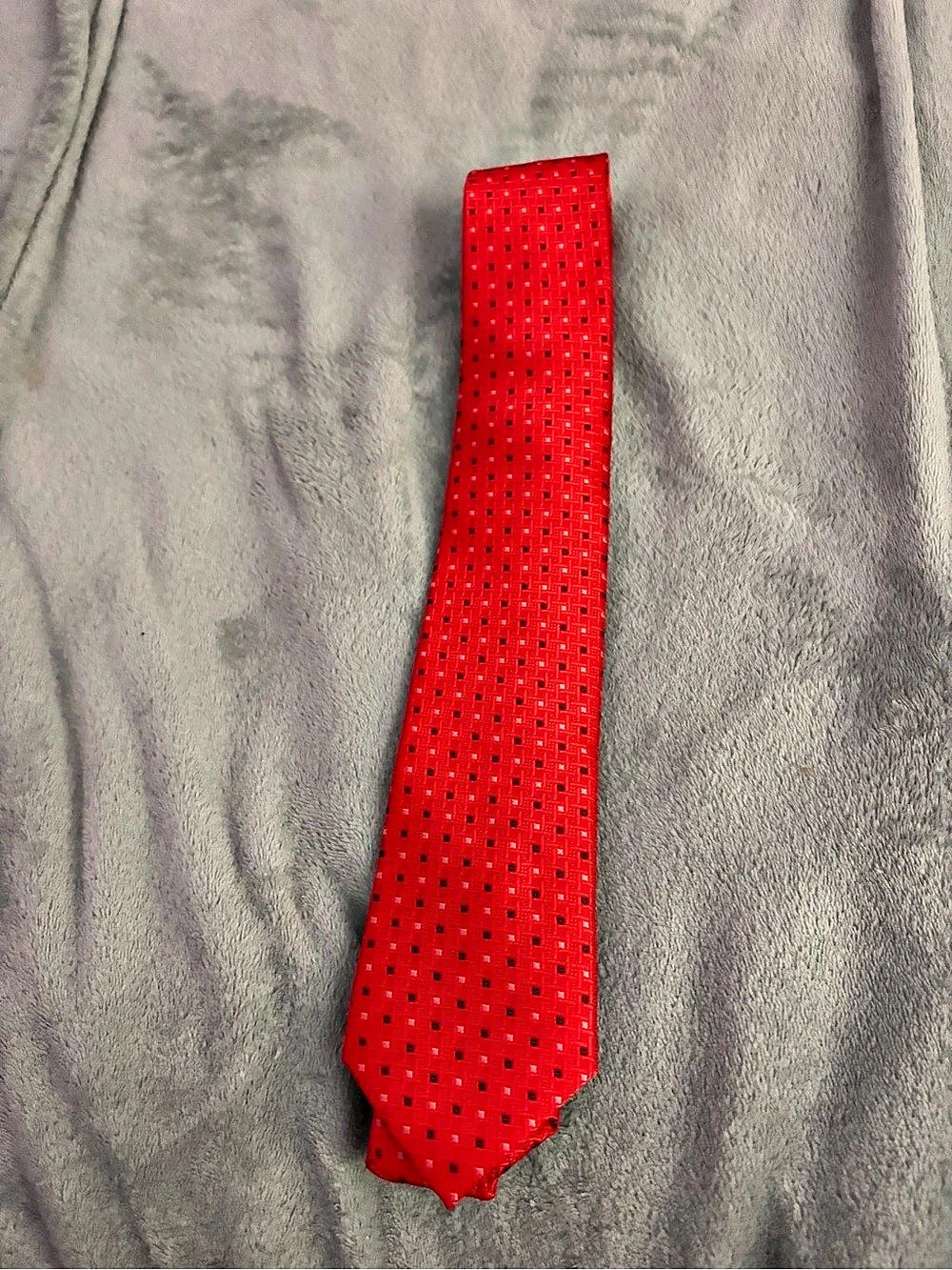 Valentino Men's Red Geometric Tie Like New